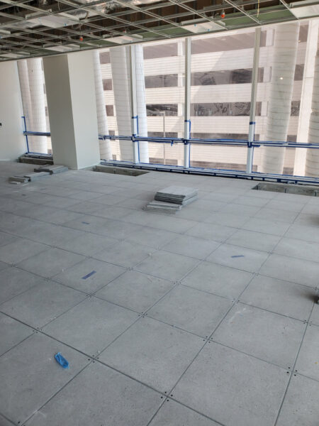 Photo: Raised Access Flooring Installation, phase 1, at the Samsung Facility in Taylor Texas