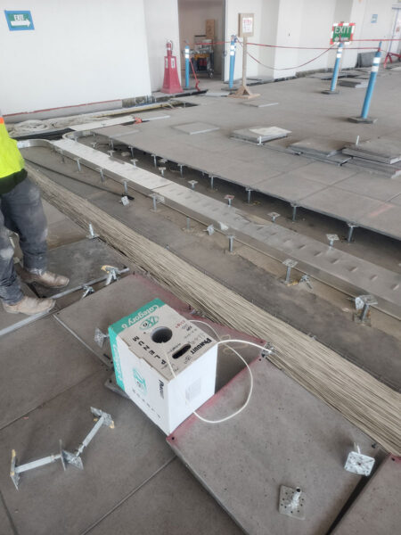 Photo: Raised Access Flooring Installation, phase 1, at the Samsung Facility in Taylor Texas