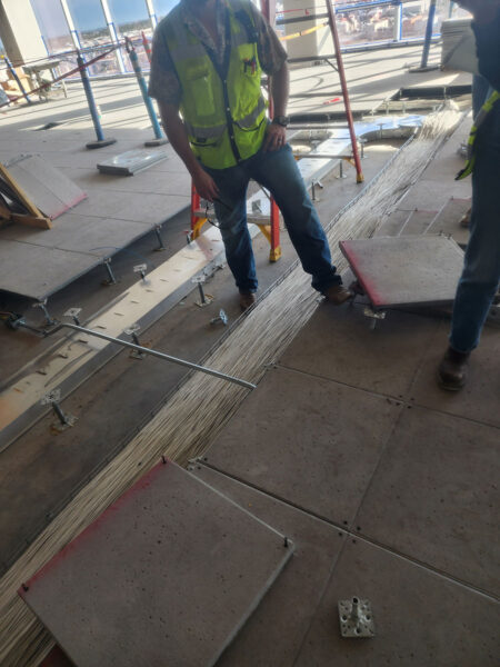 Photo: Raised Access Flooring Installation, phase 1, at the Samsung Facility in Taylor Texas