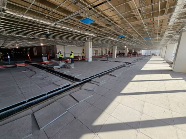 Photo: Raised Access Flooring Installation, phase 1, at the Samsung Facility in Taylor Texas