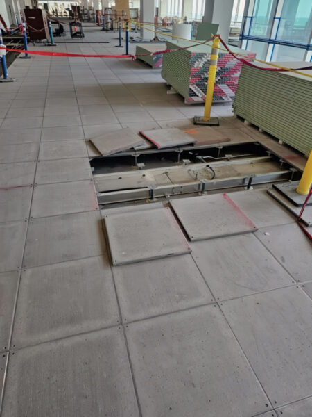 Photo: Raised Access Flooring Installation, phase 1, at the Samsung Facility in Taylor Texas
