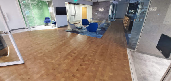 Boston Consulting Group End Grain Wood Install